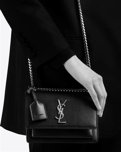 ysl sunset bag street fashion|ysl sunset bag small.